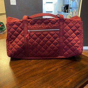 Vera Bradley Iconic Large Travel Duffel- Berry Red
